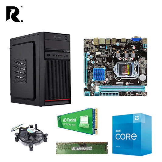 Proc 3i3 - Professional Computer, 3rd Generation, Intel Core i3, 8GB RAM 256 GB SSD DESKTOP PC CPU ONLY